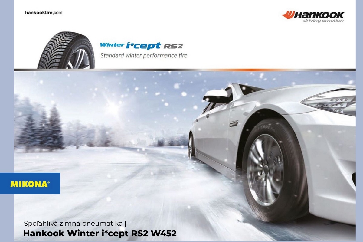 Zimná pneumatika Hankook Winter i*cept RS2 W452 pri jazde na snehu s istou priľnavosťou a krátkou brzdnou dráhou.